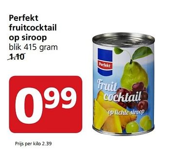 Aanbiedingen Perfekt fruitcocktail op siroop - Perfekt - Geldig van 22/05/2017 tot 28/05/2017 bij Jan Linders