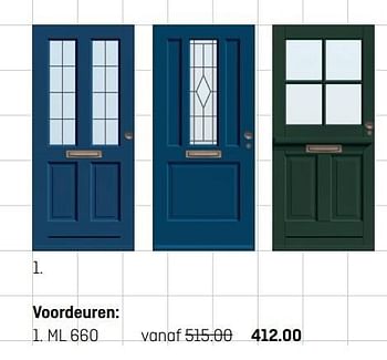 Aanbiedingen Voordeuren ml 660 - CanDo - Geldig van 15/05/2017 tot 28/05/2017 bij Hubo