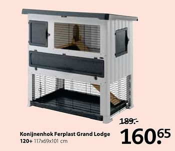 Aanbiedingen Konijnenhok ferplast grand lodge 120+ - Ferplast - Geldig van 15/05/2017 tot 28/05/2017 bij Pets Place