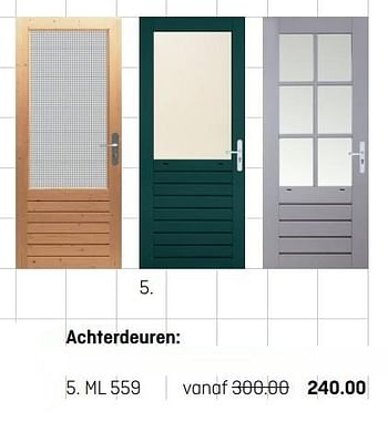 Aanbiedingen Achterdeuren ml 559 - CanDo - Geldig van 15/05/2017 tot 28/05/2017 bij Hubo