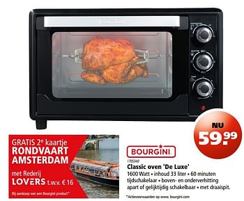 Aanbiedingen Bourgini classic oven `de luxe` - Bourgini - Geldig van 18/05/2017 tot 31/05/2017 bij Marskramer