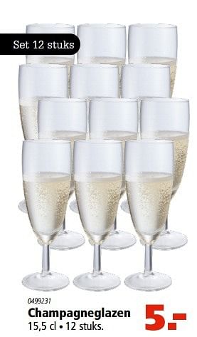 Aanbiedingen Champagneglazen - Huismerk - Marskramer - Geldig van 18/05/2017 tot 31/05/2017 bij Marskramer