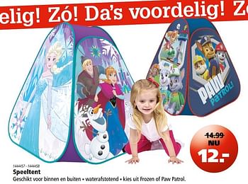 Aanbiedingen Speeltent - PAW  PATROL - Geldig van 18/05/2017 tot 31/05/2017 bij Marskramer