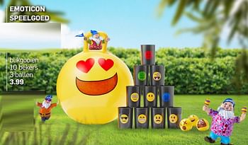 Aanbiedingen Emoticon speelgoed blikgooien - Huismerk - Action - Geldig van 13/04/2017 tot 31/05/2017 bij Action