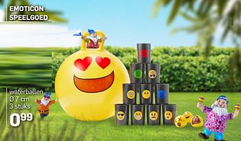 Aanbiedingen Emoticon speelgoed waterballen - Huismerk - Action - Geldig van 13/04/2017 tot 31/05/2017 bij Action