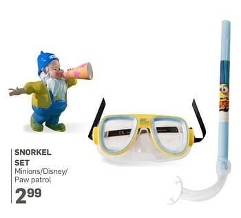 Aanbiedingen Snorkel set minions-disney- paw patrol - Huismerk - Action - Geldig van 13/04/2017 tot 31/05/2017 bij Action