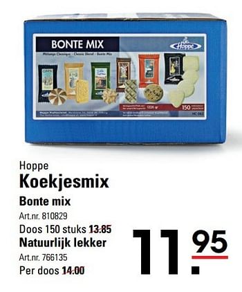 Aanbiedingen Koekjesmix bonte mix - Hoppe - Geldig van 18/05/2017 tot 29/05/2017 bij Sligro