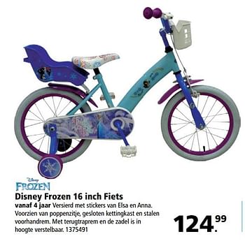 Aanbiedingen Disney frozen 16 inch fiets - Disney  Frozen - Geldig van 03/04/2017 tot 25/06/2017 bij Intertoys