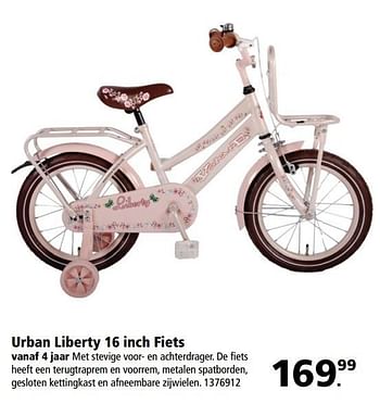Aanbiedingen Urban liberty 16 inch fiets - Urban Liberty - Geldig van 03/04/2017 tot 25/06/2017 bij Intertoys