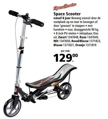 Aanbiedingen Space scooter - SpaceScooter - Geldig van 03/04/2017 tot 25/06/2017 bij Intertoys