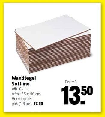 Aanbiedingen Wandtegel softline - Huismerk - Formido - Geldig van 22/05/2017 tot 28/05/2017 bij Formido