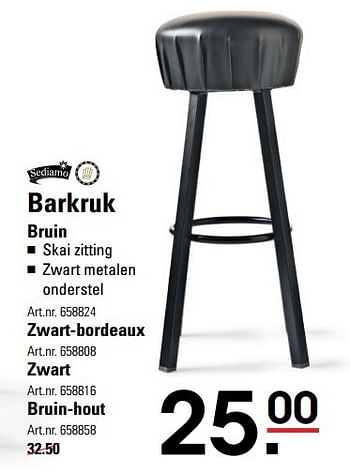 Aanbiedingen Barkruk bruin - Sediamo - Geldig van 18/05/2017 tot 29/05/2017 bij Sligro