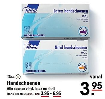 Aanbiedingen Handschoenen - Felicia - Geldig van 18/05/2017 tot 29/05/2017 bij Sligro