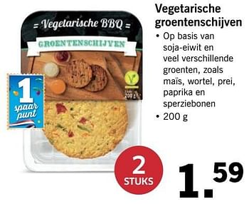 Aanbiedingen Vegetarische groentenschijven - Huismerk - Lidl - Geldig van 21/05/2017 tot 27/05/2017 bij Lidl