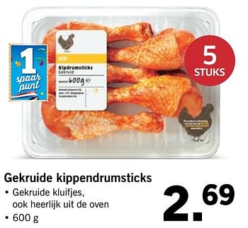 Aanbiedingen Gekruide kippendrumsticks - Huismerk - Lidl - Geldig van 21/05/2017 tot 27/05/2017 bij Lidl