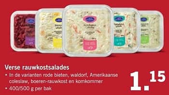 Aanbiedingen Verse rauwkostsalades - Saladinettes - Geldig van 21/05/2017 tot 27/05/2017 bij Lidl