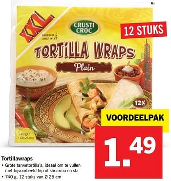 Aanbiedingen Tortillawraps - Crusti Croc - Geldig van 21/05/2017 tot 27/05/2017 bij Lidl