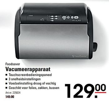 Aanbiedingen Foodsaver vacumeerapparaat - FoodSaver - Geldig van 18/05/2017 tot 29/05/2017 bij Sligro