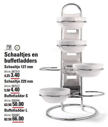 Aanbiedingen Schaaltjes en buffetladders - TGRF - Geldig van 18/05/2017 tot 29/05/2017 bij Sligro