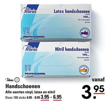 Aanbiedingen Handschoenen - Felicia - Geldig van 18/05/2017 tot 29/05/2017 bij Sligro