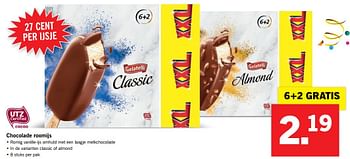 Aanbiedingen Chocolade roomijs - Gelatelli - Geldig van 21/05/2017 tot 27/05/2017 bij Lidl