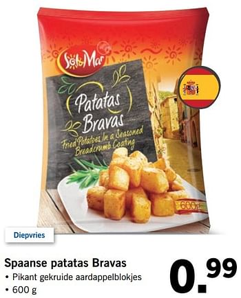 Aanbiedingen Spaanse patatas bravas - Sol &amp; Mar - Geldig van 21/05/2017 tot 27/05/2017 bij Lidl