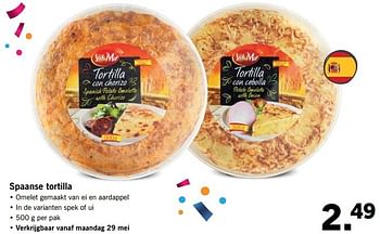 Aanbiedingen Spaanse tortilla - Sol &amp; Mar - Geldig van 21/05/2017 tot 27/05/2017 bij Lidl