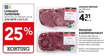 Aanbiedingen Limousin biefstuk - Huismerk - Em-té - Geldig van 21/05/2017 tot 27/05/2017 bij Em-té