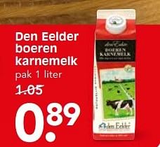 Aanbiedingen Den eelder boeren karnemelk - Den Eelder - Geldig van 21/05/2017 tot 27/05/2017 bij Em-té