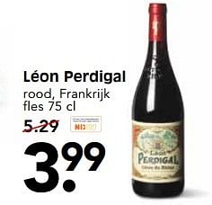 Aanbiedingen Léon perdigal - Rode wijnen - Geldig van 21/05/2017 tot 27/05/2017 bij Em-té