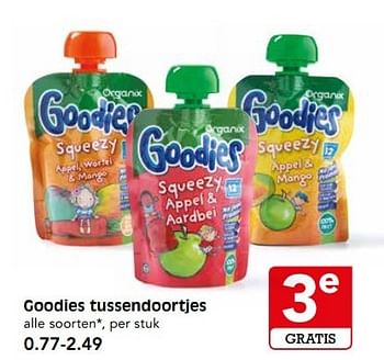 Aanbiedingen Goodies tussendoortjes - Goodies - Geldig van 21/05/2017 tot 27/05/2017 bij Em-té