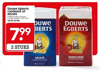 Aanbiedingen Douwe egberts roodmerk of décafé - Douwe Egberts - Geldig van 21/05/2017 tot 27/05/2017 bij Em-té