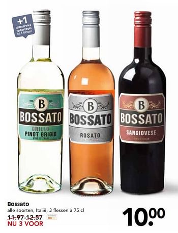 Aanbiedingen Bossato - Rode wijnen - Geldig van 21/05/2017 tot 27/05/2017 bij Em-té