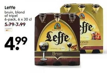 Aanbiedingen Leffe bruin, blond of tripel - Leffe - Geldig van 21/05/2017 tot 27/05/2017 bij Em-té