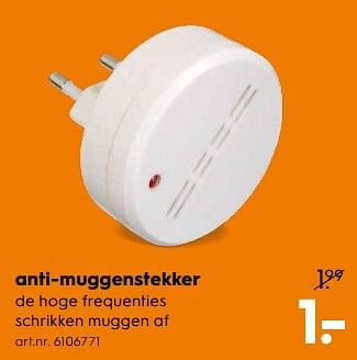 Aanbiedingen Anti-muggenstekker - Huismerk - Blokker - Geldig van 20/05/2017 tot 31/05/2017 bij Blokker