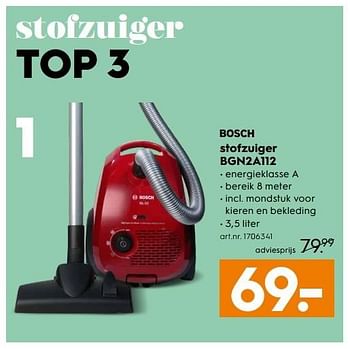 Aanbiedingen Bosch stofzuiger bgn2a112 - Bosch - Geldig van 20/05/2017 tot 31/05/2017 bij Blokker