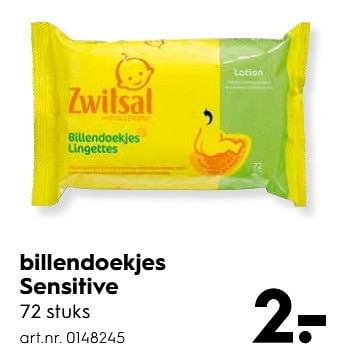 Aanbiedingen Billendoekjes sensitive - Zwitsal - Geldig van 20/05/2017 tot 31/05/2017 bij Blokker