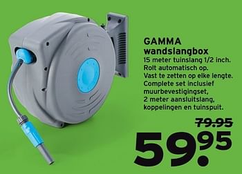 Aanbiedingen Gamma wandslangbox - Huismerk - Gamma - Geldig van 21/05/2017 tot 28/05/2017 bij Gamma