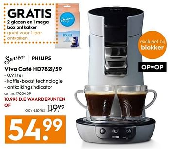 Aanbiedingen Philips viva café hd7821-59 - Philips - Geldig van 20/05/2017 tot 31/05/2017 bij Blokker