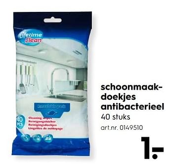 Aanbiedingen Schoonmaakdoekjes antibacterieel - Lifetime Clean - Geldig van 20/05/2017 tot 31/05/2017 bij Blokker