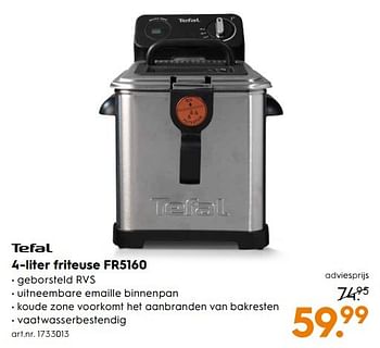 Aanbiedingen Tefal 4-liter friteuse FR5160 - Tefal - Geldig van 20/05/2017 tot 31/05/2017 bij Blokker