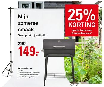 Aanbiedingen Barbecue detroit - Huismerk Karwei - Geldig van 22/05/2017 tot 28/05/2017 bij Karwei