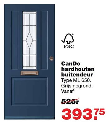 Aanbiedingen Cando hardhouten buitendeur - CanDo - Geldig van 22/05/2017 tot 31/05/2017 bij Praxis