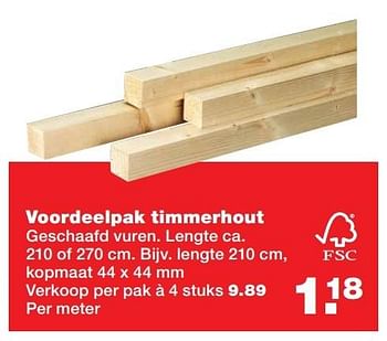Aanbiedingen Voordeelpak timmerhout - Huismerk - Praxis - Geldig van 22/05/2017 tot 31/05/2017 bij Praxis