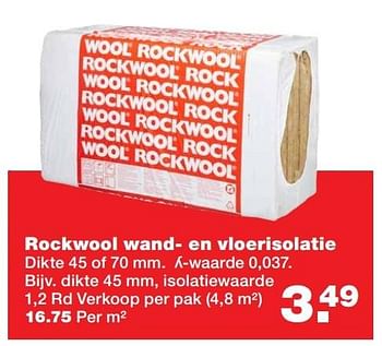Aanbiedingen Rockwool wand- en vloerisolatie - Rockwool - Geldig van 22/05/2017 tot 31/05/2017 bij Praxis