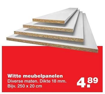 Aanbiedingen Witte meubelpanelen - Huismerk - Praxis - Geldig van 22/05/2017 tot 31/05/2017 bij Praxis