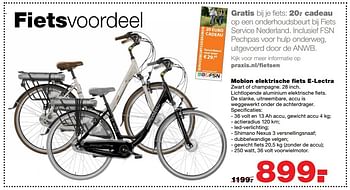 Aanbiedingen Mobion elektrische fiets e-lectra - Mobion Fietsen - Geldig van 22/05/2017 tot 31/05/2017 bij Praxis