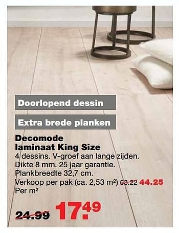 Aanbiedingen Decomode laminaat king size - DecoMode - Geldig van 22/05/2017 tot 31/05/2017 bij Praxis