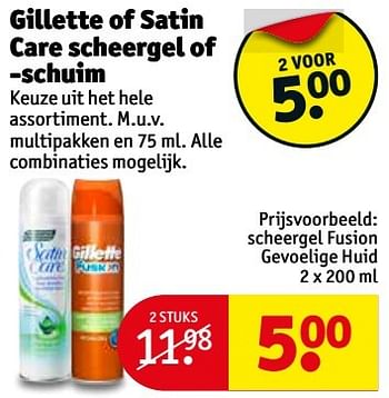 Aanbiedingen Scheergel fusion gevoelige huid - Gillette - Geldig van 23/05/2017 tot 28/05/2017 bij Kruidvat