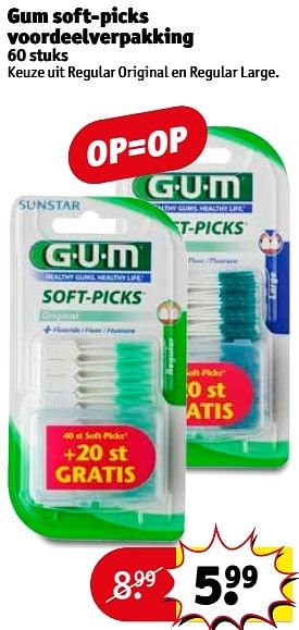 Aanbiedingen Gum soft-picks voordeelverpakking - GUM - Geldig van 23/05/2017 tot 28/05/2017 bij Kruidvat